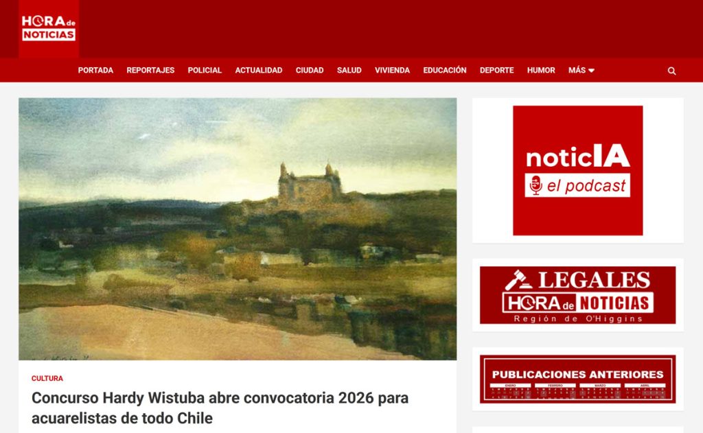 Cultura / Concurso Hardy Wistuba abre convocatoria 2026 para acuarelistas de todo Chile