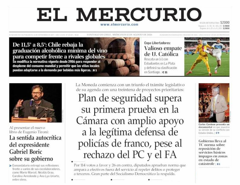 Cultura, 12 de agosto 2026